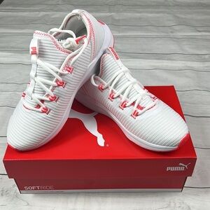 NEW PUMA Women’s Softride Finesse Optimal Comfort White & Pink SZ 8.5